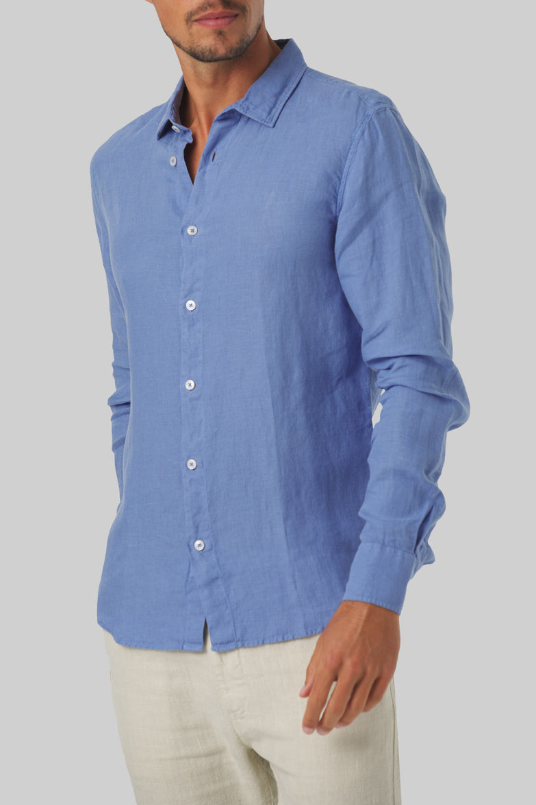 Mr Linen Shirt Dry Blue