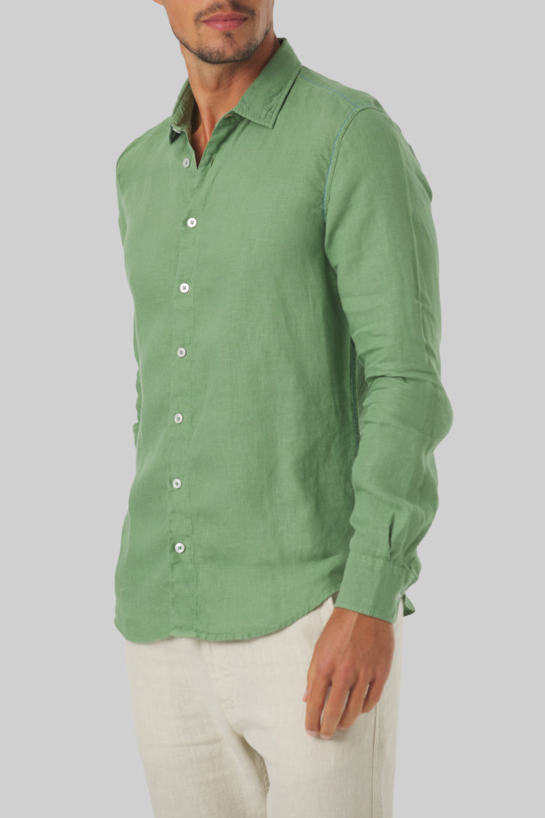 Mr Linen Shirt Grass