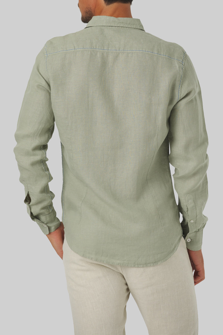 Mr Linen Shirt Seagrass