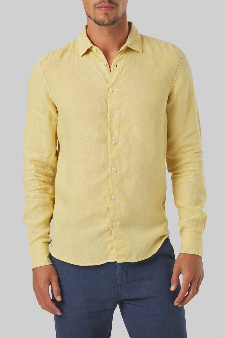 Mr Linen Shirt Mustard