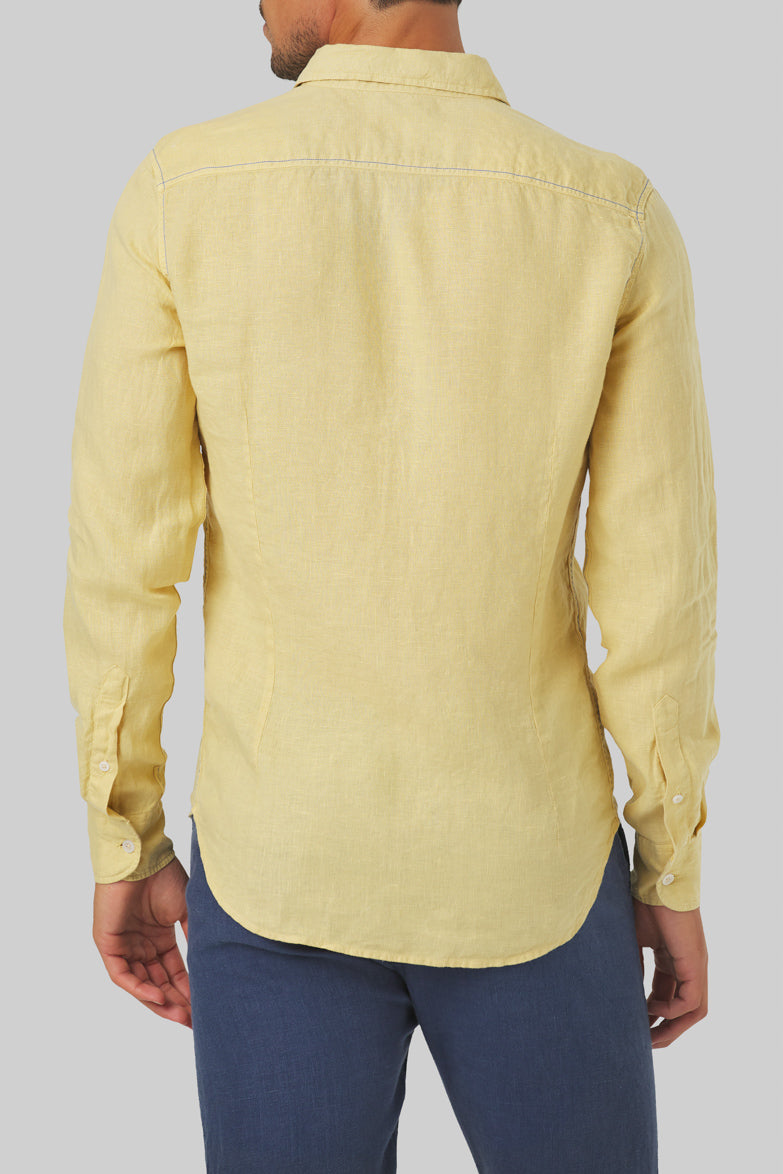 Mr Linen Shirt Mustard