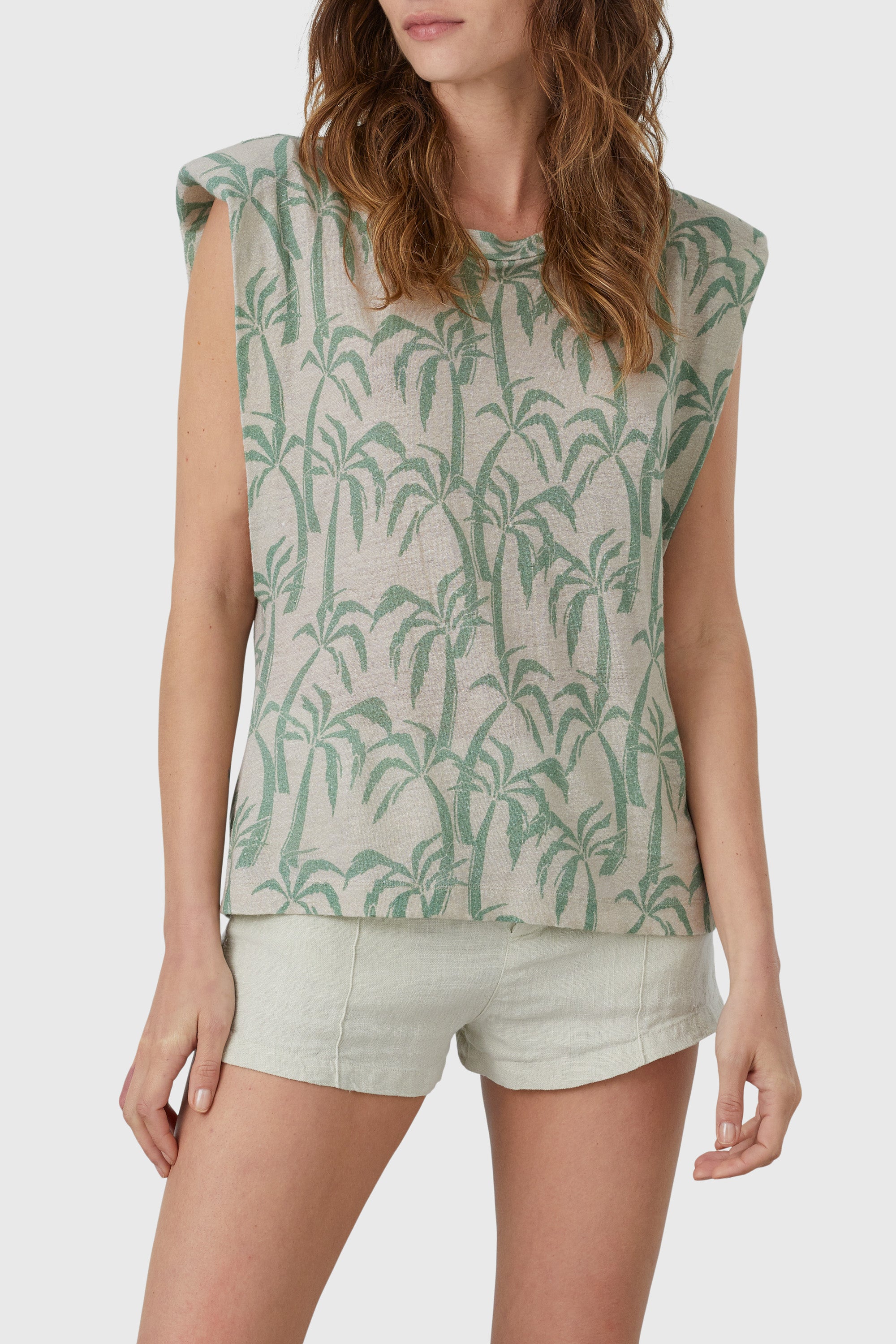 Mrs Zag T-Shirt Green Palm Tree