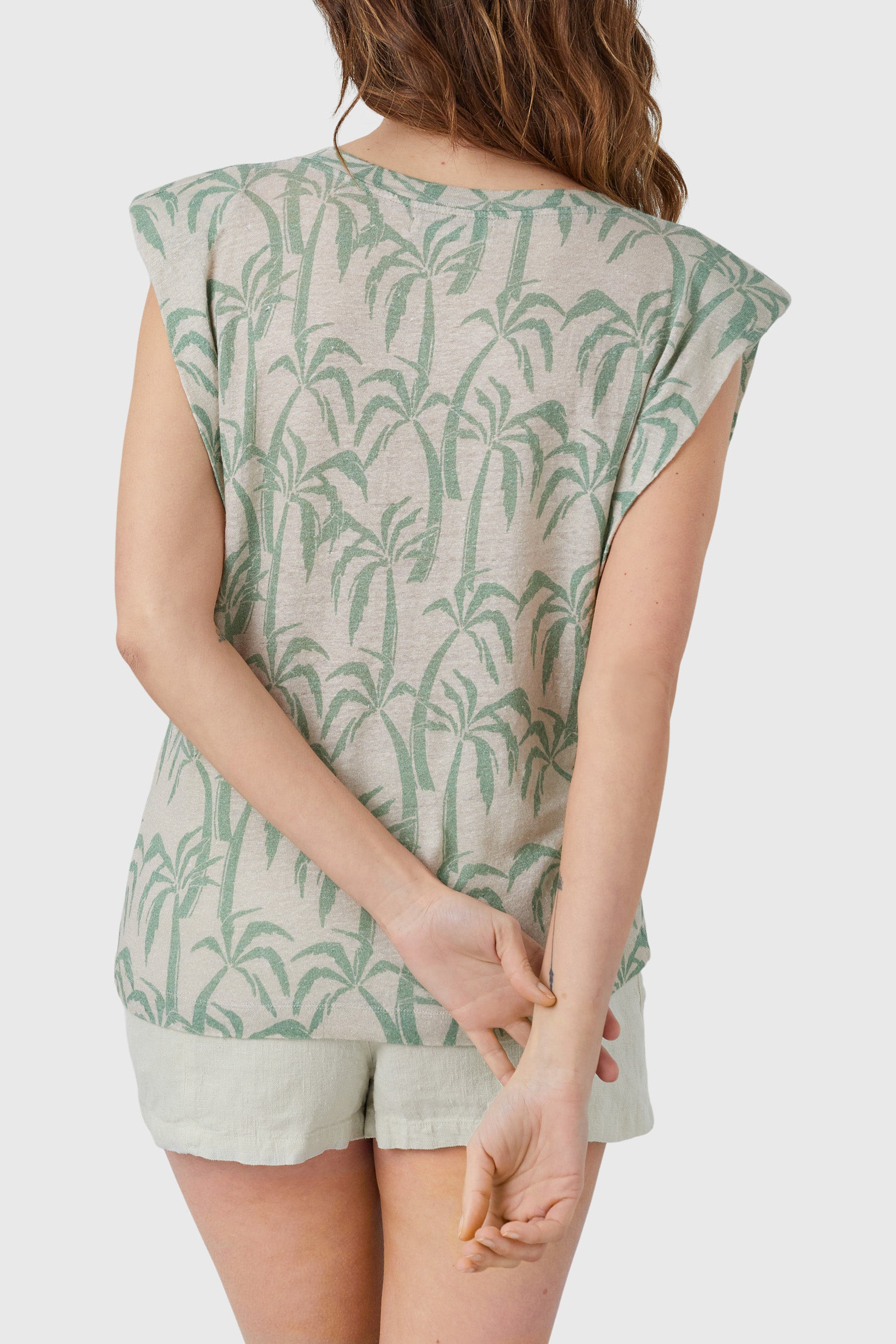 Mrs Zag T-Shirt Green Palm Tree