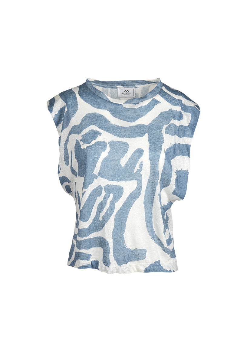 Mrs Zag T-Shirt White&Blue AP