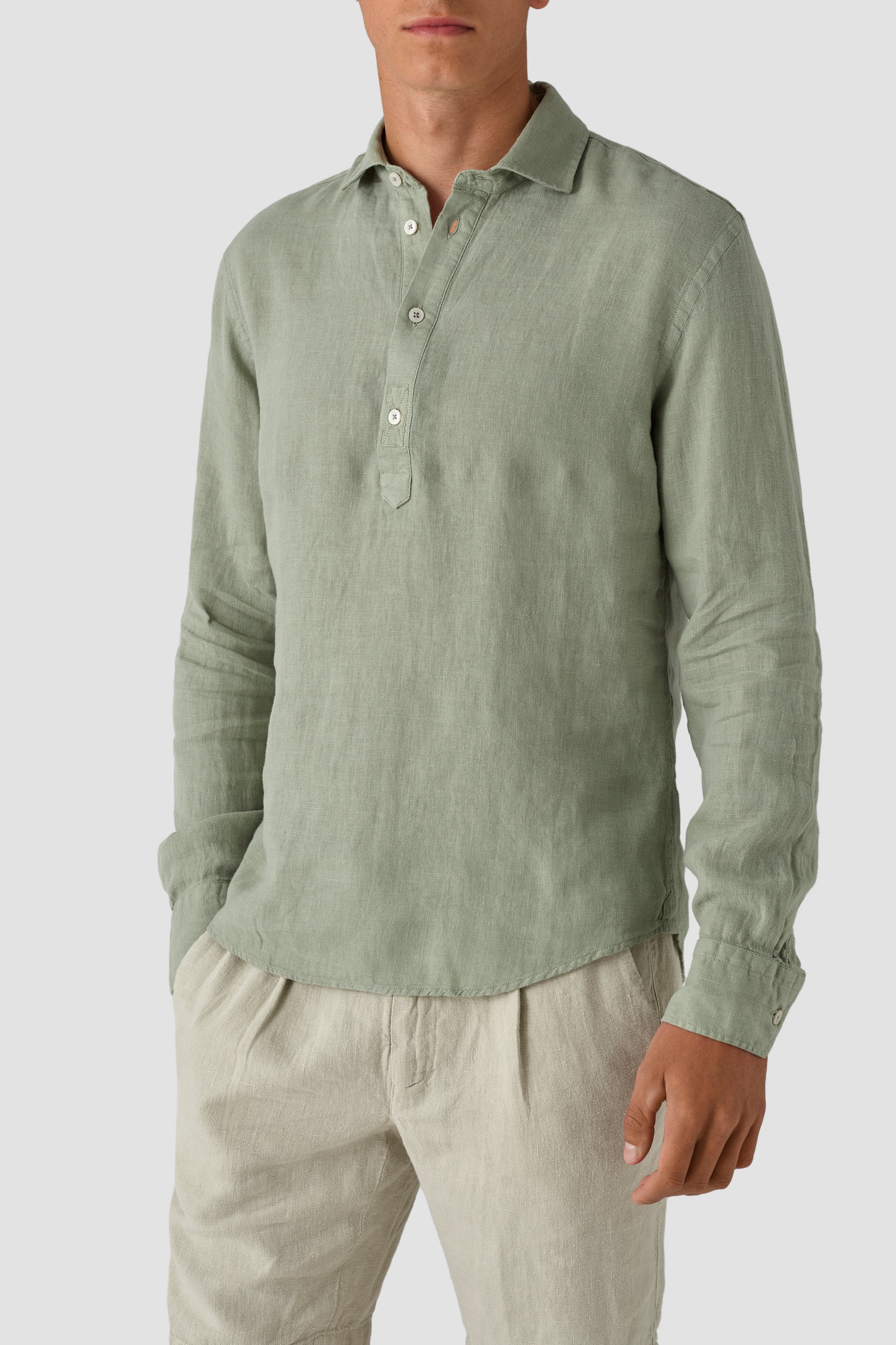Mr Polo LSleeve Seagrass
