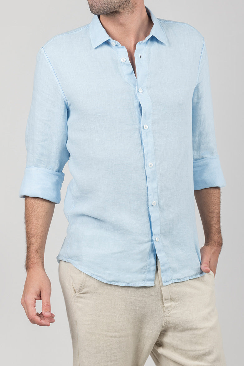 Mr Linen Shirt Blue Ocean