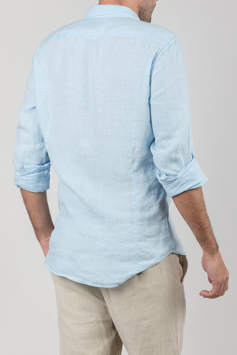 Mr Linen Shirt Blue Ocean