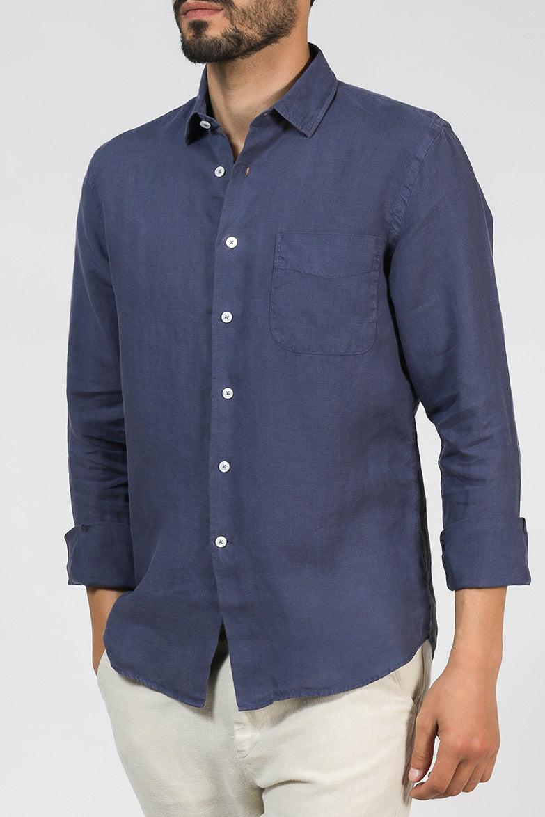 Mr Madrid - Linen shirt Blue