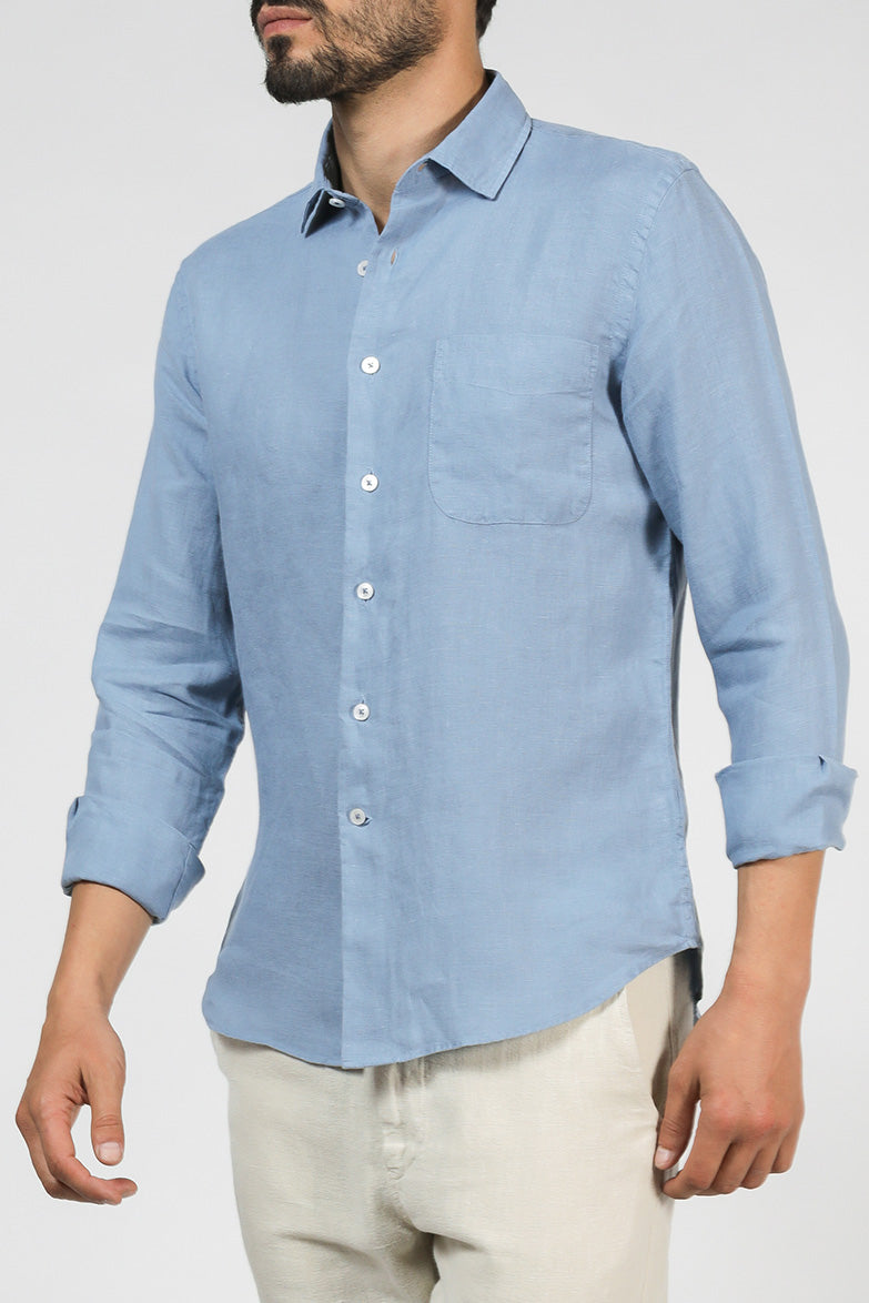 Mr Madrid - Linen shirt Sky Blue